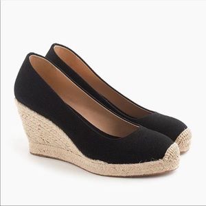 J crew black espadrille wedges ( fits size 8)